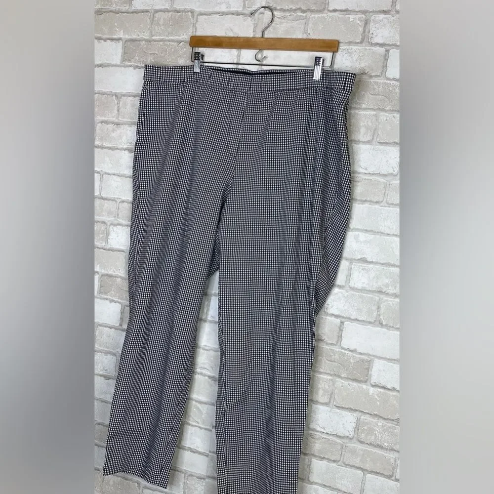 J. Jill Black & White Checkered Plaid Pants Size 24